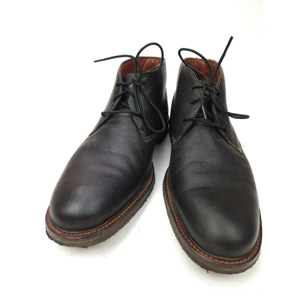 Johnston & Murphy Copeland Sheepskin Chukka - Size 9.5 M Black Crepe Boots